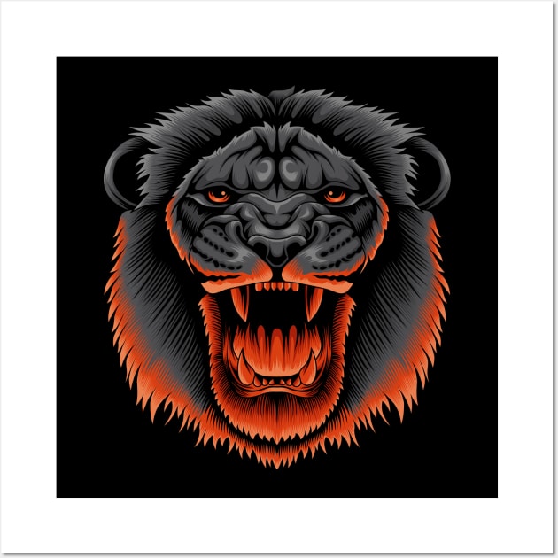 Roaring Lion Wall Art by Marciano Graphic